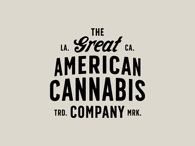 The Great American Cannabis Co. V2 america cannabis lettering logo pot type