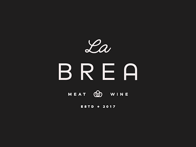 La Brea california food lettering logo mark restaurant type