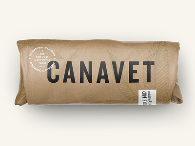 Canavet brand branding cannabis logo packaging pot type weed