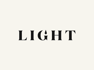Light icon identity lettering light logo mark type typography