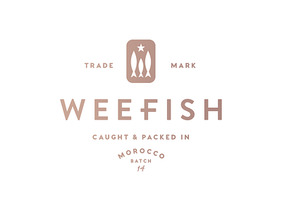 Weefish 02 fish logo mark sardines type