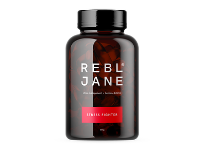 Rebl Jane bottle health mockup nutrition packaging pills woman women