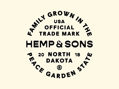 Hemp & Sons badge cannabis cannabis logo cbd hemp pot