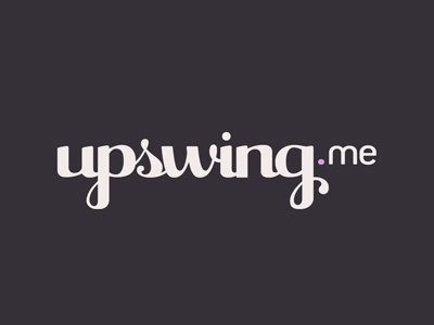 Upswing hair logo mark swing type ui up website