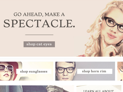 Vintage Optical Shop ecommerce glasses online shop spectacles store web website