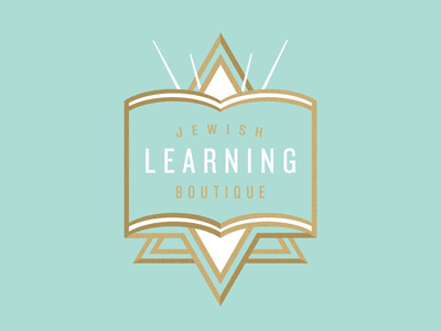 Boutique Learning Mark book jewish learn logo mark star study