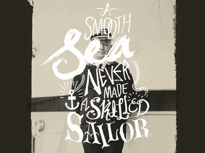 Skilled Sailor captain ocean poster sailor sea ship type