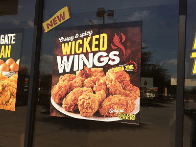 Golden Chick Window Cling