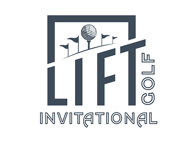 Lift Golf Invitational Logo branding design illustration logo typography vector