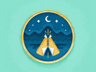 Sleep outdoors all night. achievements badges camp campfire camping fish hike mountains outdoors stars tents wild