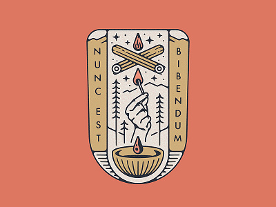 Camping Coffee Badge