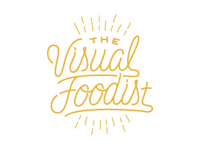 Visual Foodist food photography lettering logo mono line