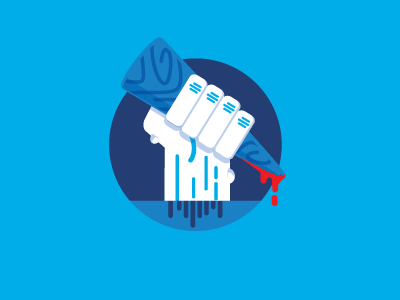 Crypts - Round 2 blue crypts hand illustration zombie