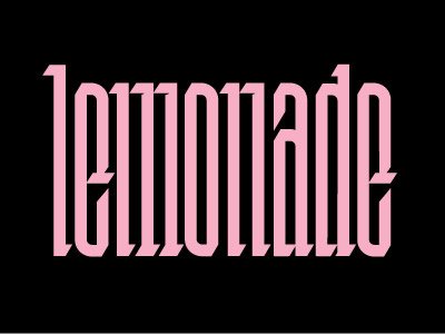 Lemonade beyonce black lemonade lettering pink serif