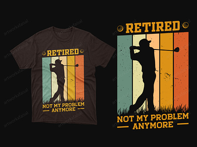 Retired Not My Problem Vintage Retro T Shirt Design