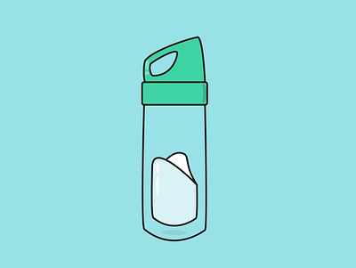 Water Bottle Illustration adobe illustrator illustration save the earth simple vector vector art water bottle