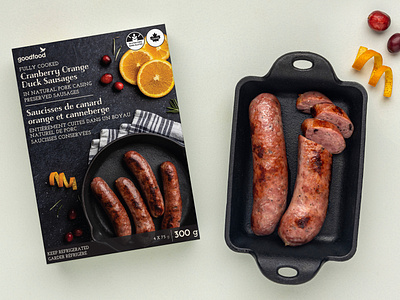 Cranberry Duck Sausages Packaging