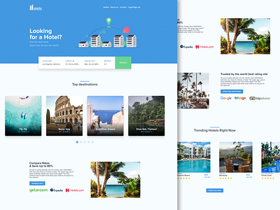 Landing page for a hotel booking website hotel booking landing page landing page design landingpage room booking