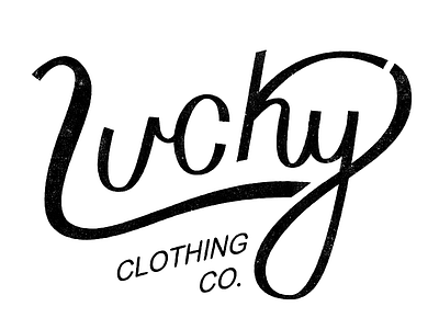 Lucky brand clothing design hand lettering lettering logo lucky skillshare texture typography