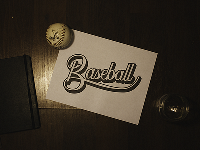 Baseball baseball hand lettering handlettering lettering mlb old typography vintage