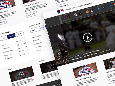 MLB Sketch baseball design interface mlb redesign sketch sketchapp ui web