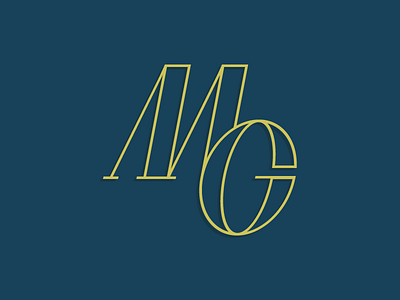 Mg Monogram icon lettering logo monogram old painting sign type vintage