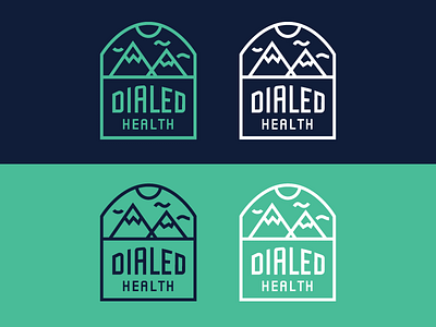 Dialed Health Logo design dialed health illustration logo mountain