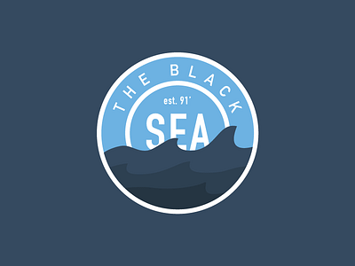The Black Sea Badge badge badging black design illustration sea viking