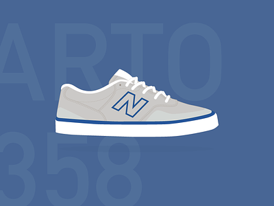New Balance Numeric Arto 358 358 arto balance illustration new new balance numeric shoe skate skateboard
