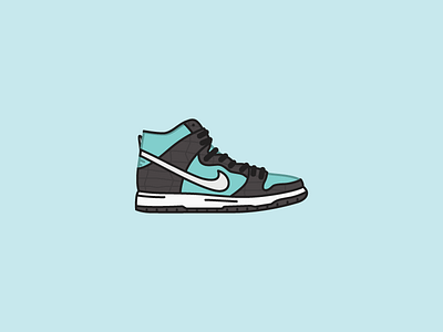 Nike SB Dunk High "Diamond" diamond dunk high illustration nike sb shoe skateboarding