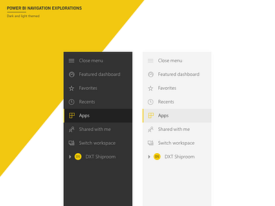 The balance dark explorations light theme microsoft navigation power bi theme ui