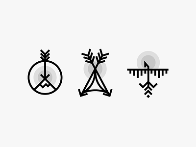 Some more randomness icons bird camp hiking icons line mountain tent