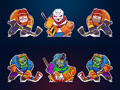 NHL vs Zombie concept game game art hockey sport