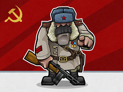"Can't Touch This!" call of victory character game game art ipad soviet unit vector war ww2
