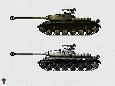 The Joseph Stalin 3 game game art ipad soviet stalin tank unit vector art war ww2
