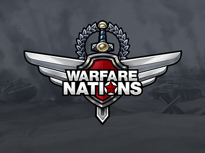 Warfare Nations Game game game art illustration ipad logo sign vector war warfare nations ww2