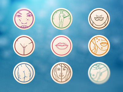 Aesthetic Medicine Badge Icons by .Gregory on Dribbble