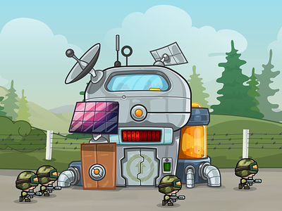 Codename "Modern Miniwarriors" - Lab army building game art illustration lab mobile game soldier vector