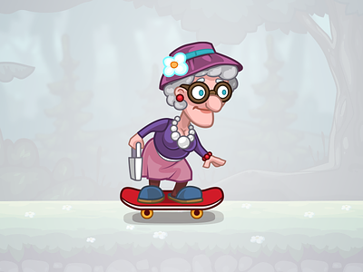 Super Skater: Heroes bunny character colors fun game game art girl granny mobile mobile game skater