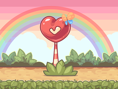 I ♥ checkpoints butterfly checkpoint colors fun game game art love mobile rainbow