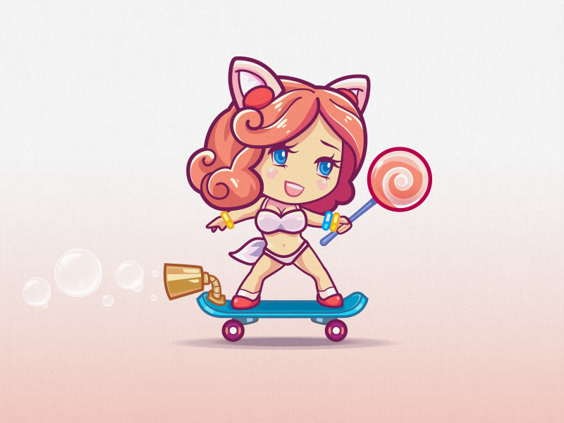 ♥.♥ Victoria ♥.♥ angel skater character girl candy boobs mobile game