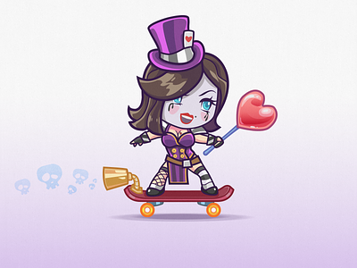 Ride Moxxi Ride boobs character fanart game girl heart mobile moxxi skater