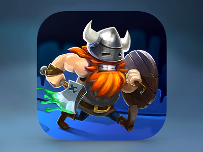 Viking Zombie Apocalypse angry appstore axe game hand icon illustration ios iphone mobile runner viking
