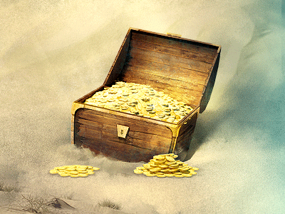 Treasure Box box coin dart117 gold treasure underwater