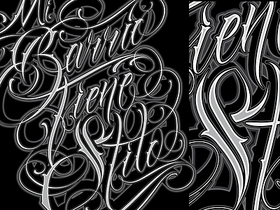 Mi Barrio Tiene Stilo lettering mchc mexicano script typography