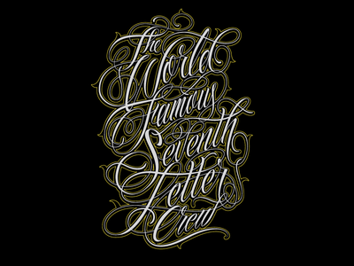The World Famous Seventh Letter by Catrin Valadez Dribbble The World Famous Seventh Letter by Catrin Valadez Dribbble