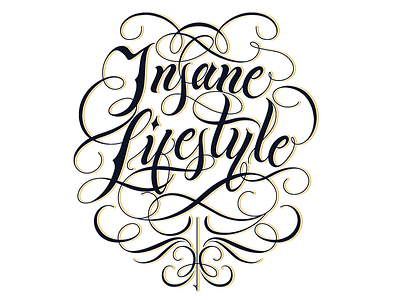 Insane Lifestyle Flourish digital art hand lettering lettering script typography