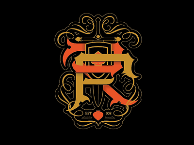 RF Monogram handlettering lettering logo logotype monogram