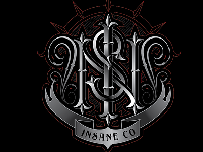 INS monogram lettering logo logotype monogram