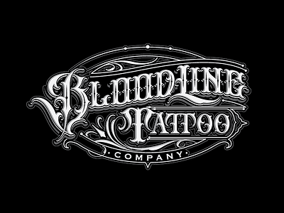 Bloodline Tattoo lettering logo logotype tattoo